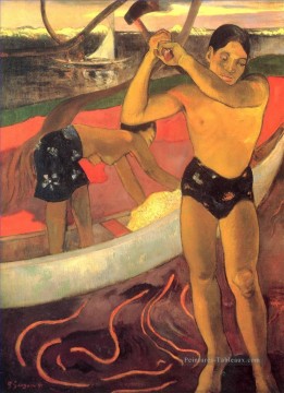 L’homme à la hache Paul Gauguin Peinture à l'huile